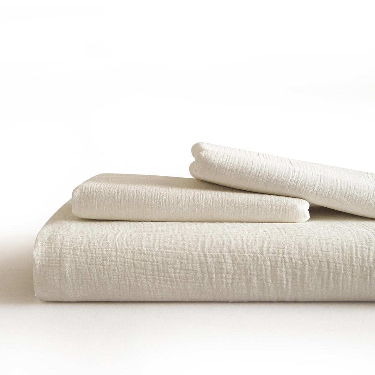 Muslin Duvet Cover Queen Size, 100% Washed Cotton Duvet Cover Set