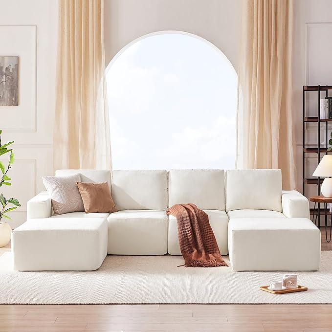 Modern Large Sectional Sofa, U-Shaped Sectional Sofa