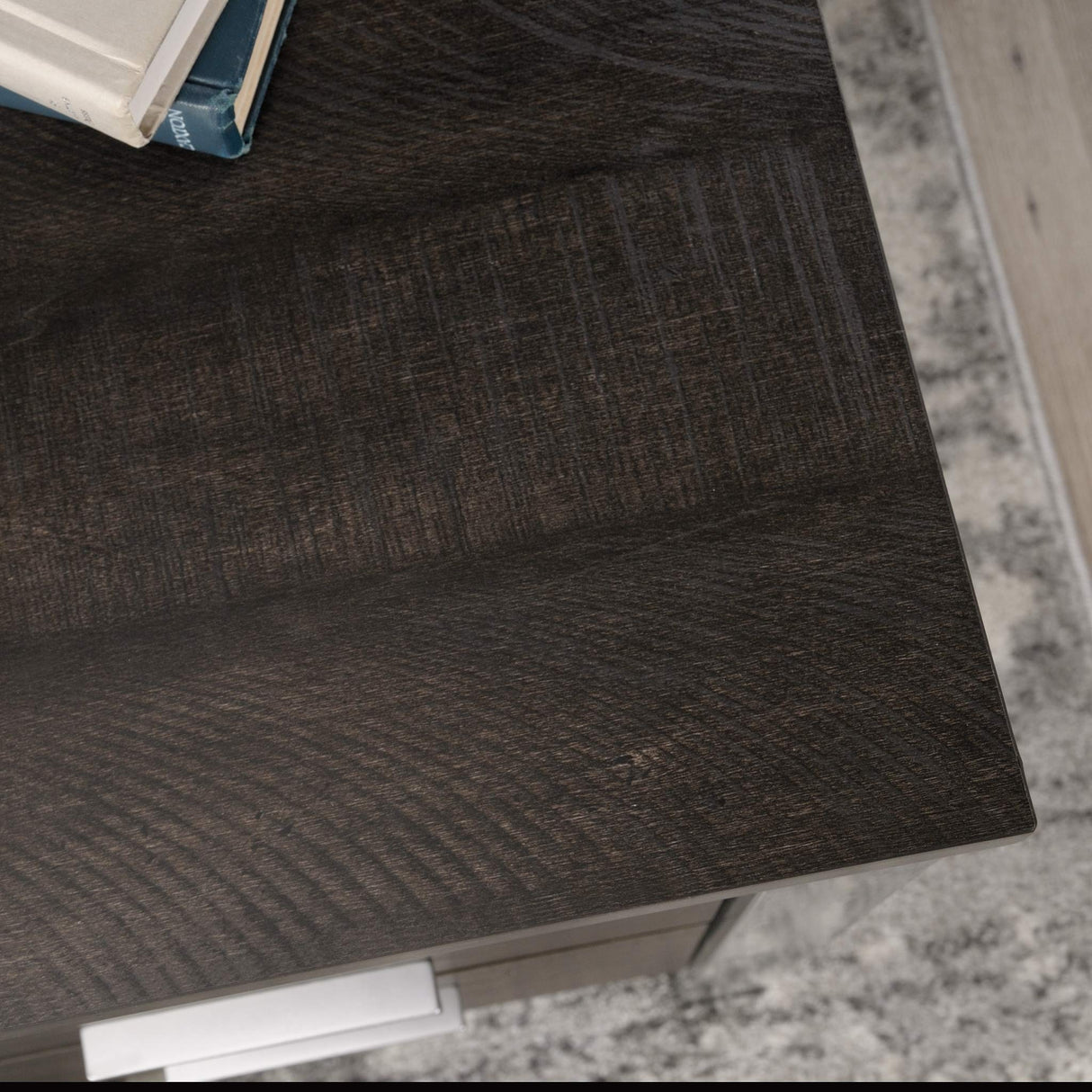 L-Desk, L: 59.84" x W: 57.32" x H: 29.65", Blade Walnut Finish