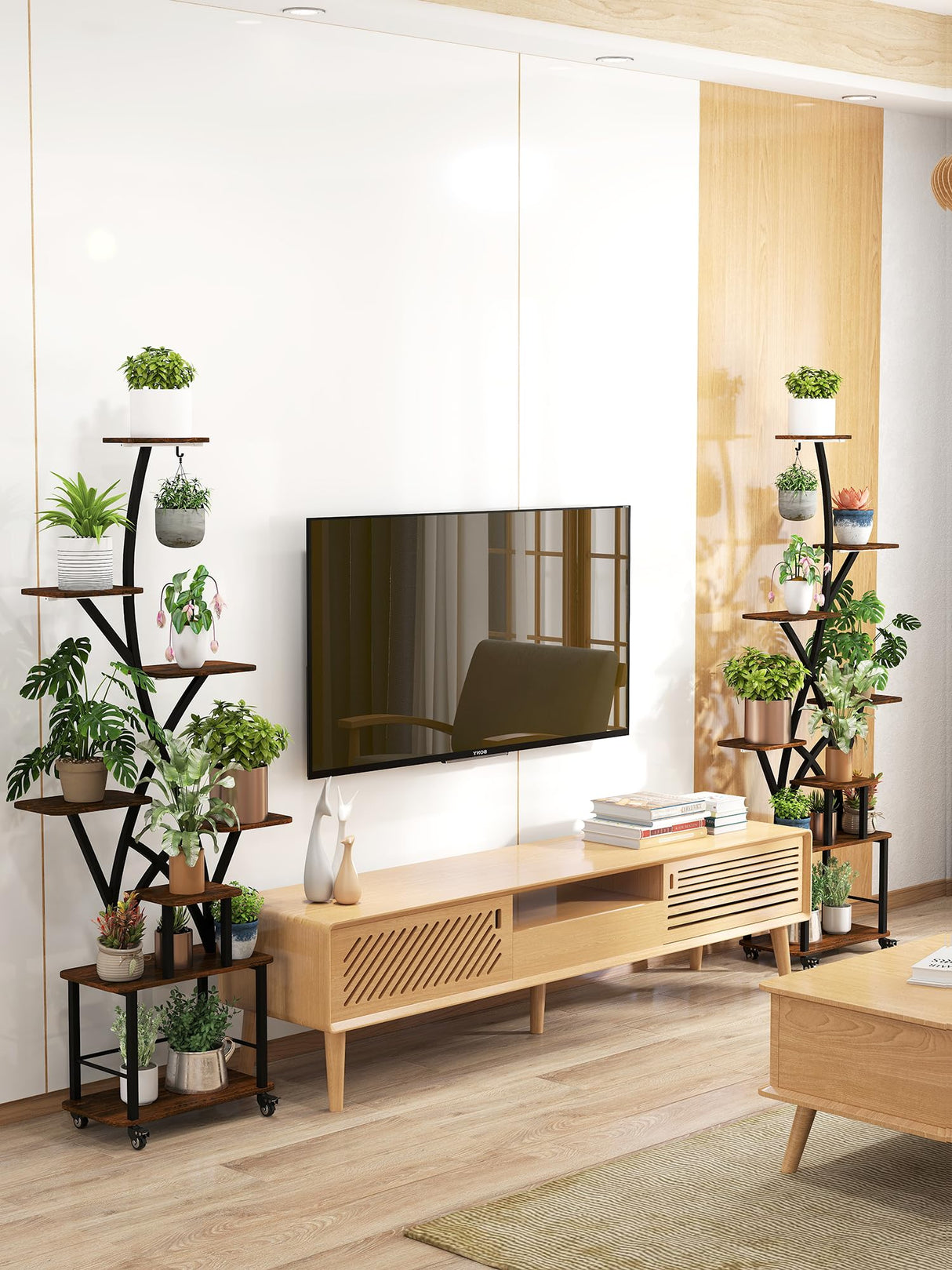 Plant Stand Indoor with Grow Lights 8 Tiered Plant Shelf