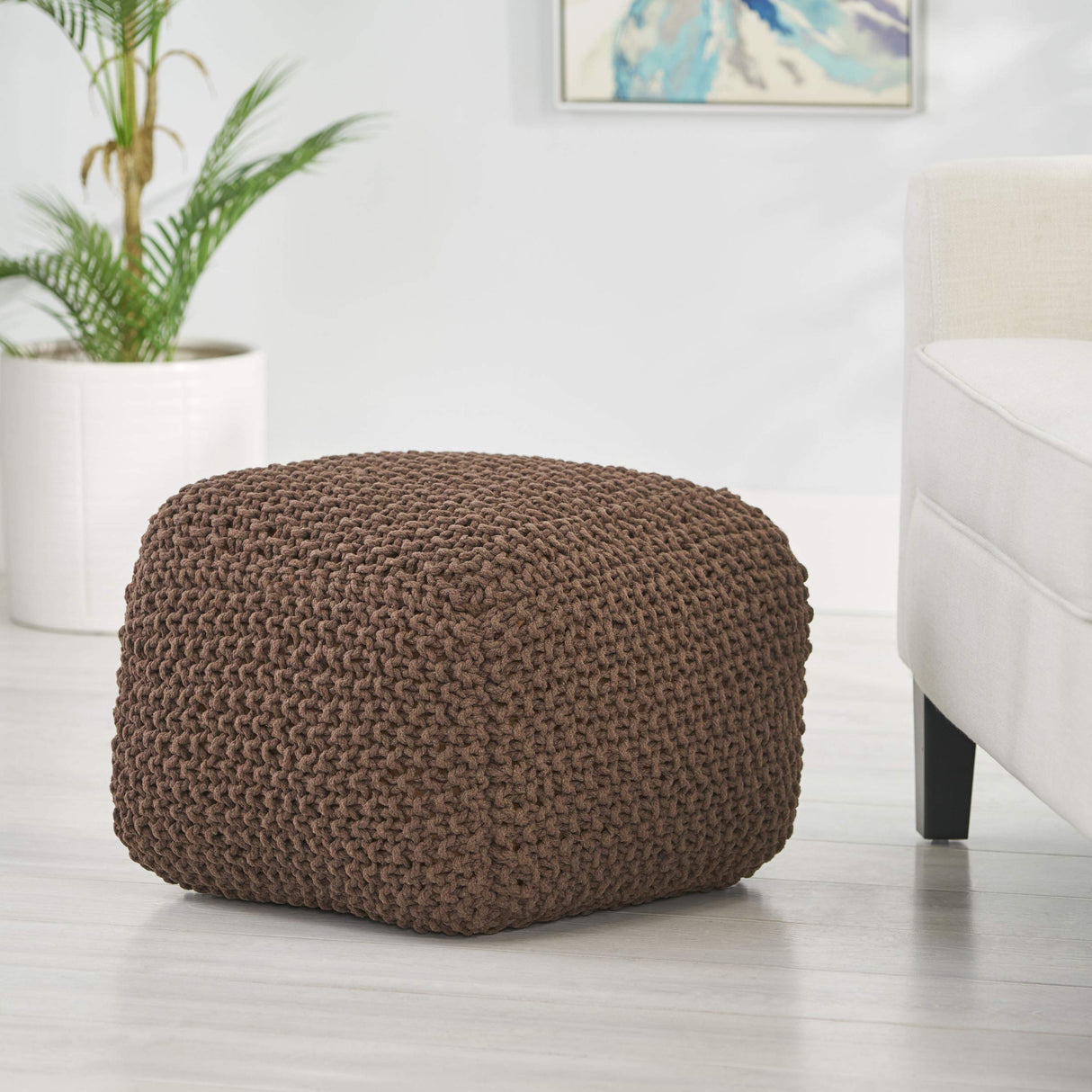 Home Pouf, Brown