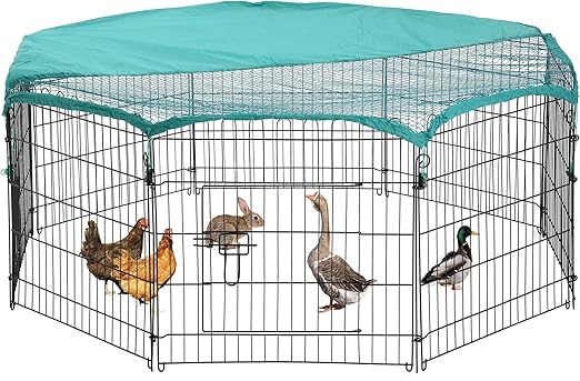 FeatherFort Mini Chicken Run – 6x4ft Coop with UV Roof, Secure Door & Rustproof Frame