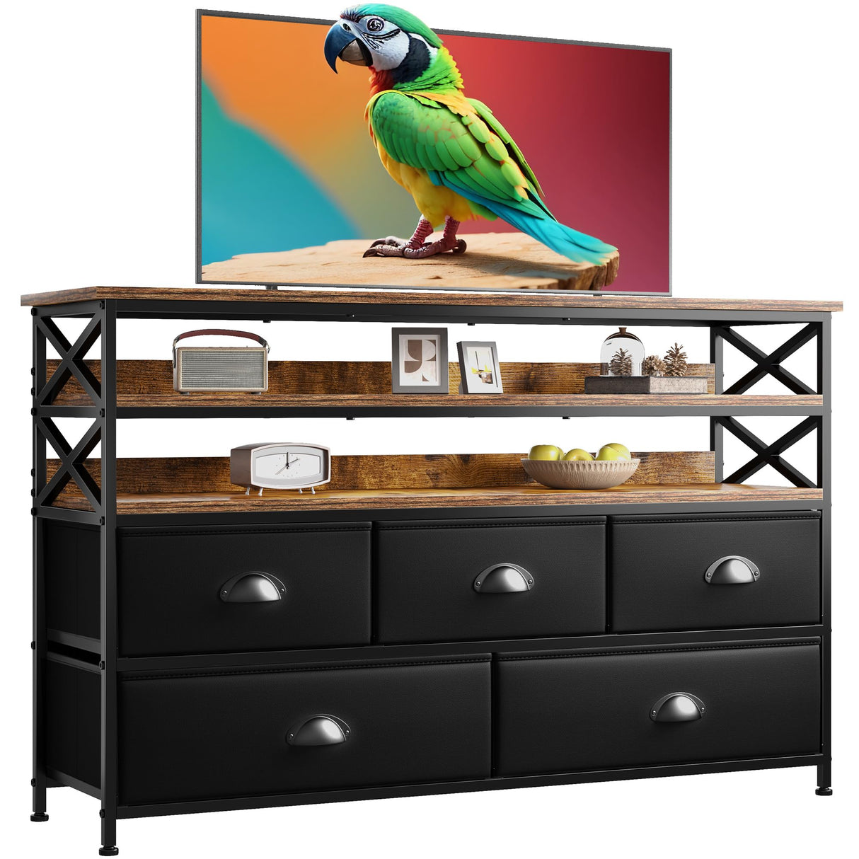 Dresser TV Stand up to 55 Inch for Bedroom Entertainment Center