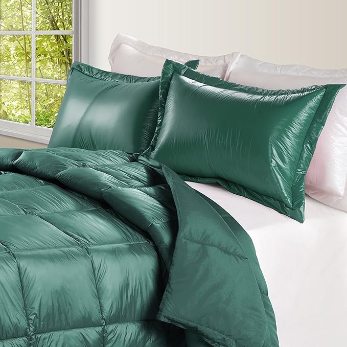 High Loft Down Indoor/Outdoor Water Resistant Comforter with Extra Strong Nylon Cover