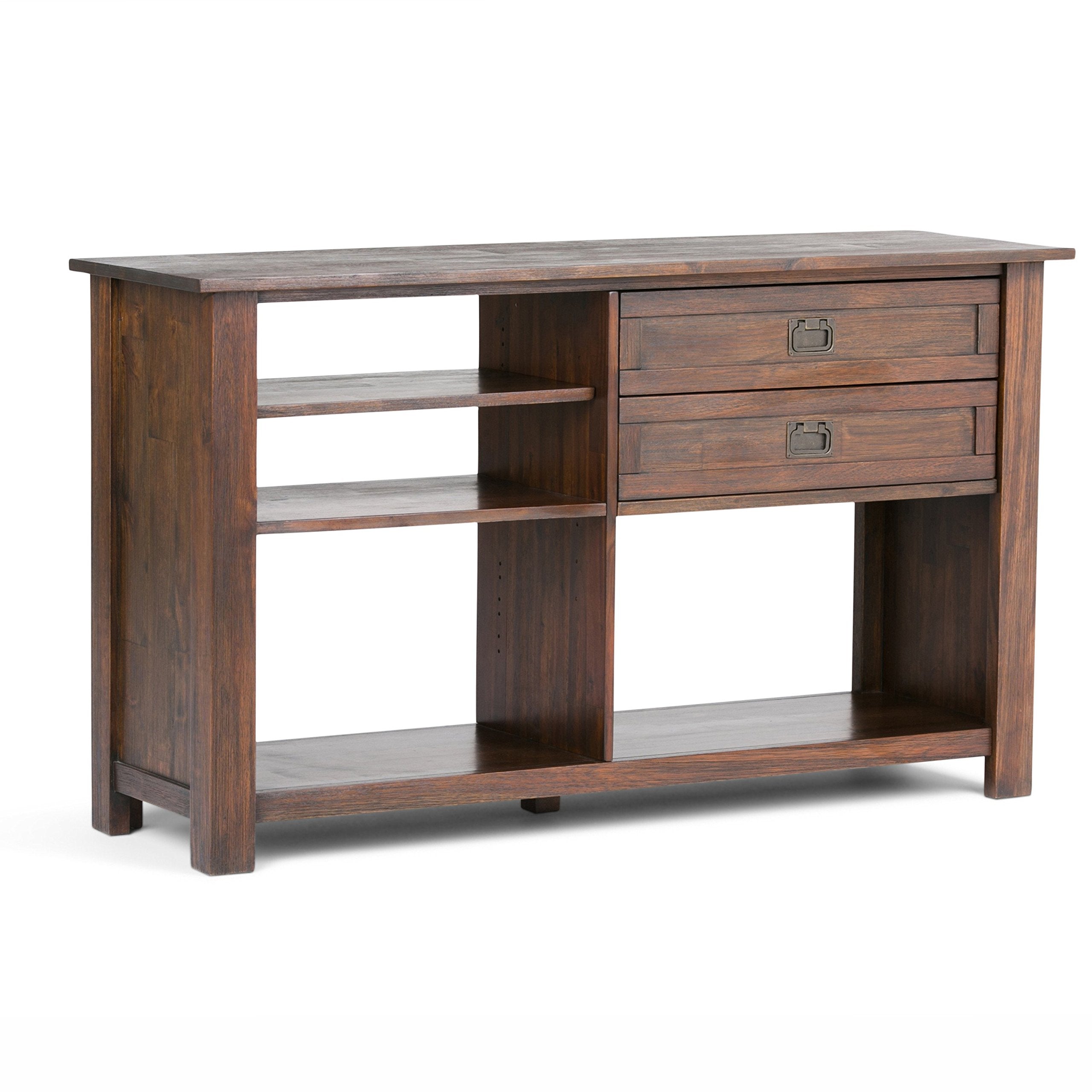 Monroe SOLID WOOD 52 inch Wide Rustic Contemporary Console Sofa Entryway