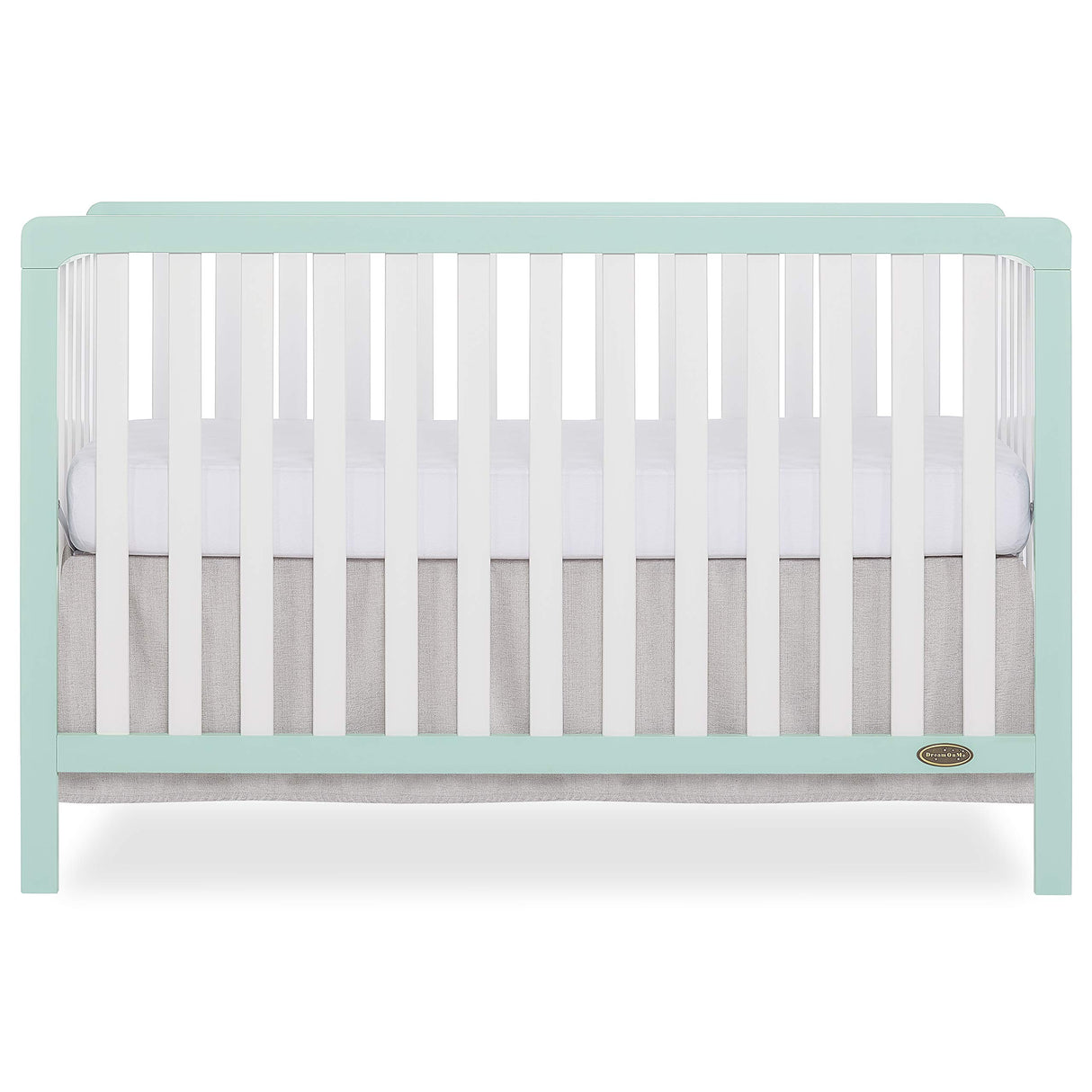 Ridgefield 5-in-1 Convertible Crib in Mint & White, Greenguard Gold Certified