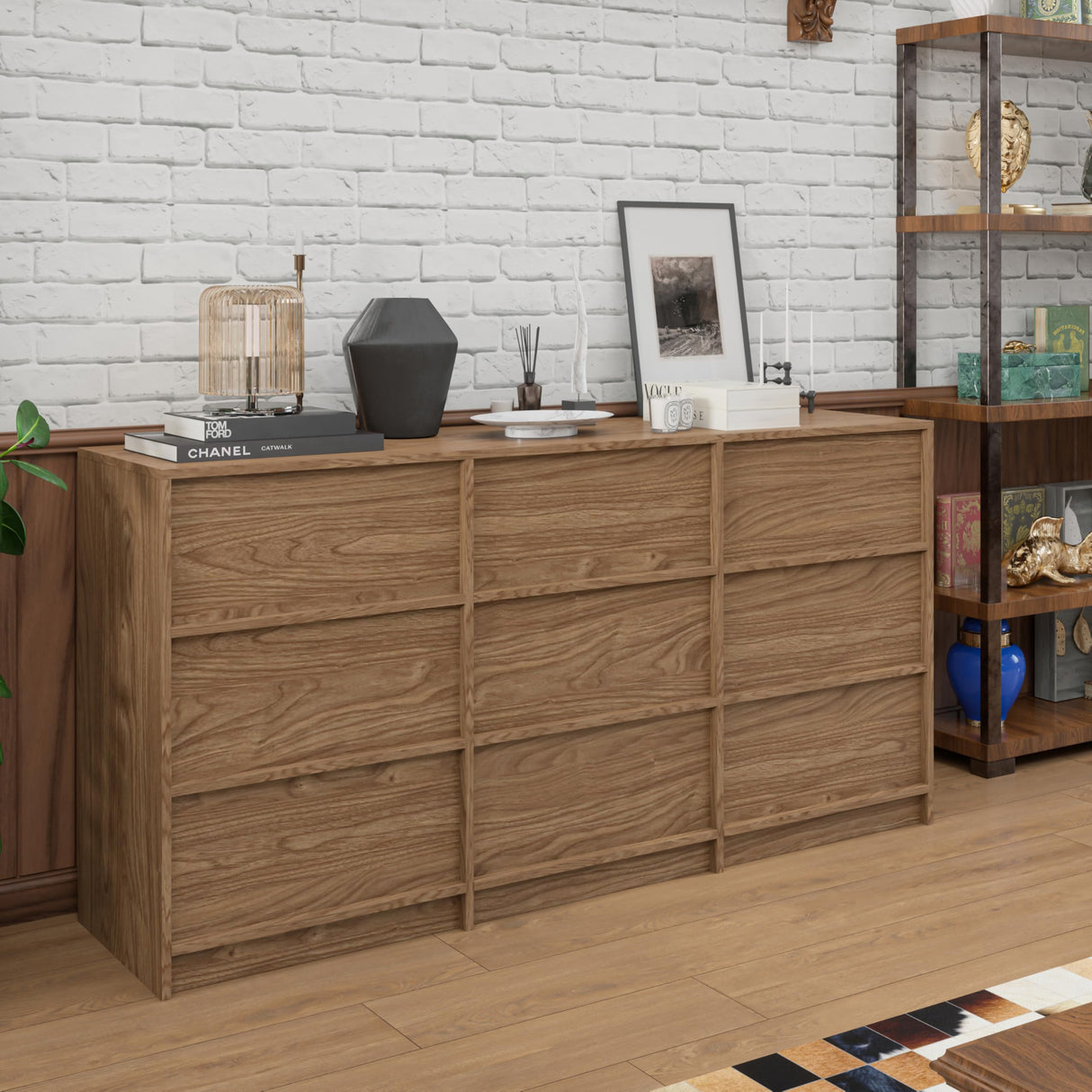 Dressers, Large Dresser Organizer for Bedroom, Wooden Long Dressers & Storage Chests