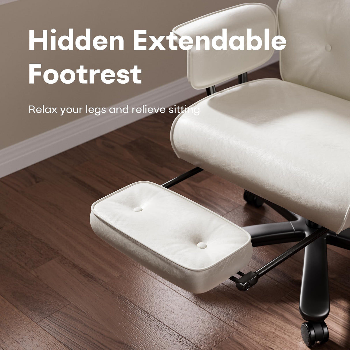 Big and Tall Reclining Office Chair with Footrest - 400lbs Capacity