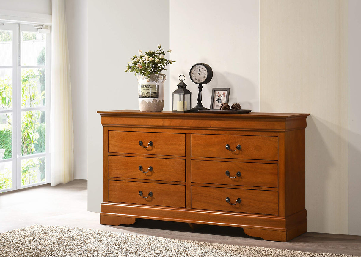LouisPhillipe , Oak Dresser, 33" H X 57" W X 16" D