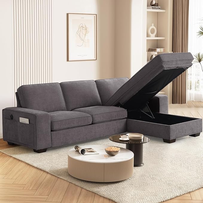 Convertible Sectional Sofa - Modern L-Shaped Couch