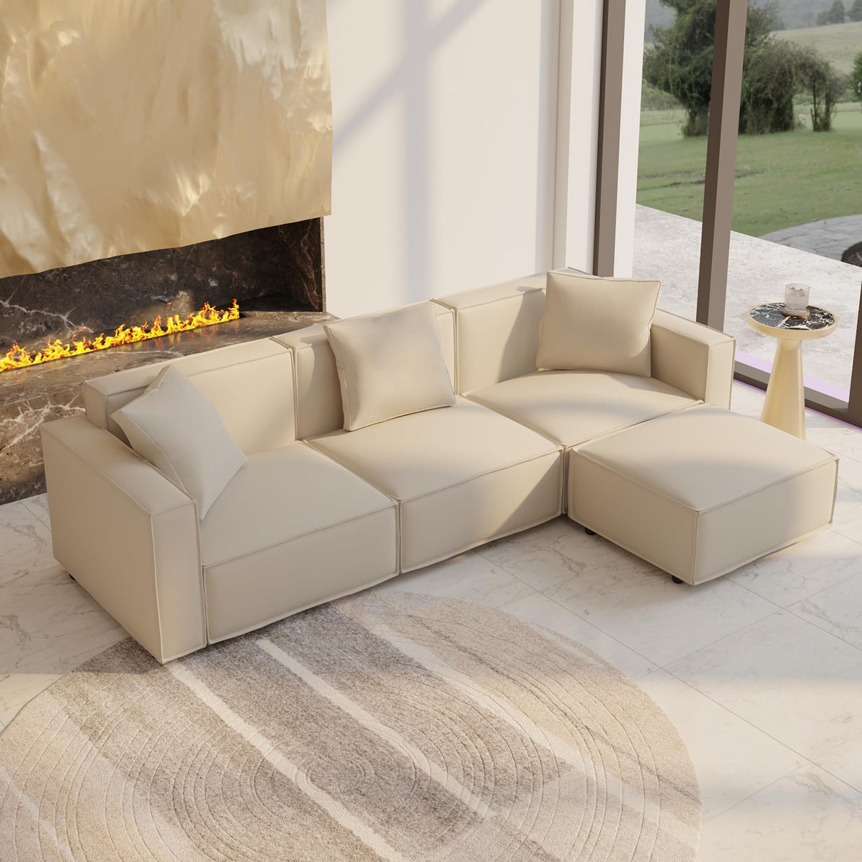 Modular Sectional Sofa – Convertible L or U-Shape
