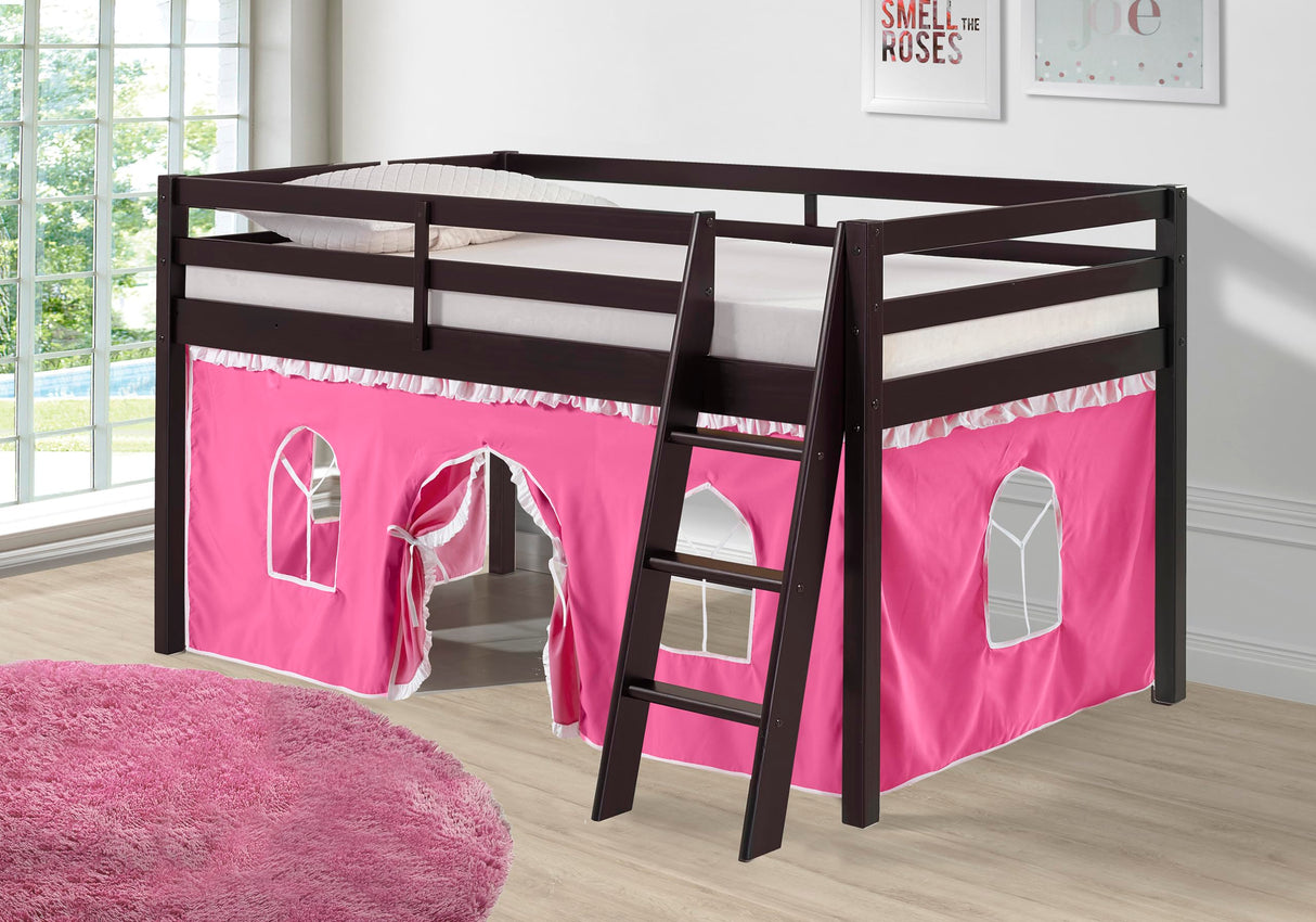 Roxy Junior Loft - Espresso with Pink and White Bottom Tent