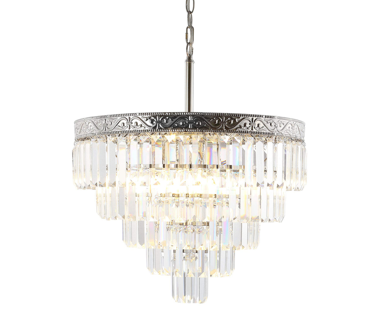 JYL9007A Wyatt 20" 4-Light Crystal LED Chandelier Contemporary,Classic
