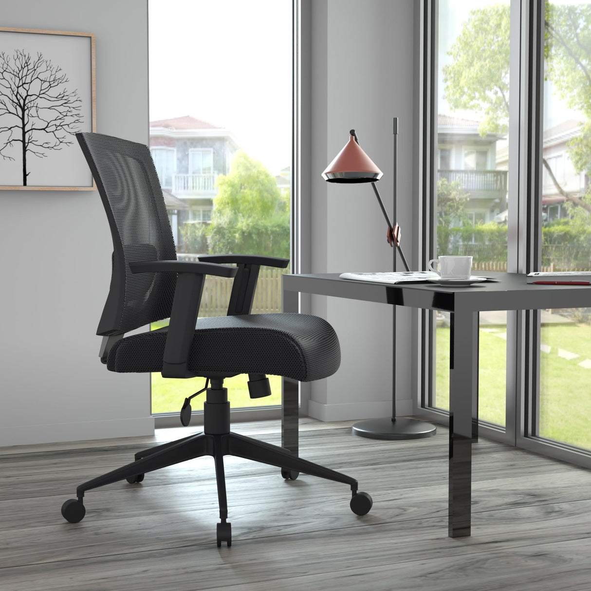Mesh Back Task Chair, Black (B6706-BK)