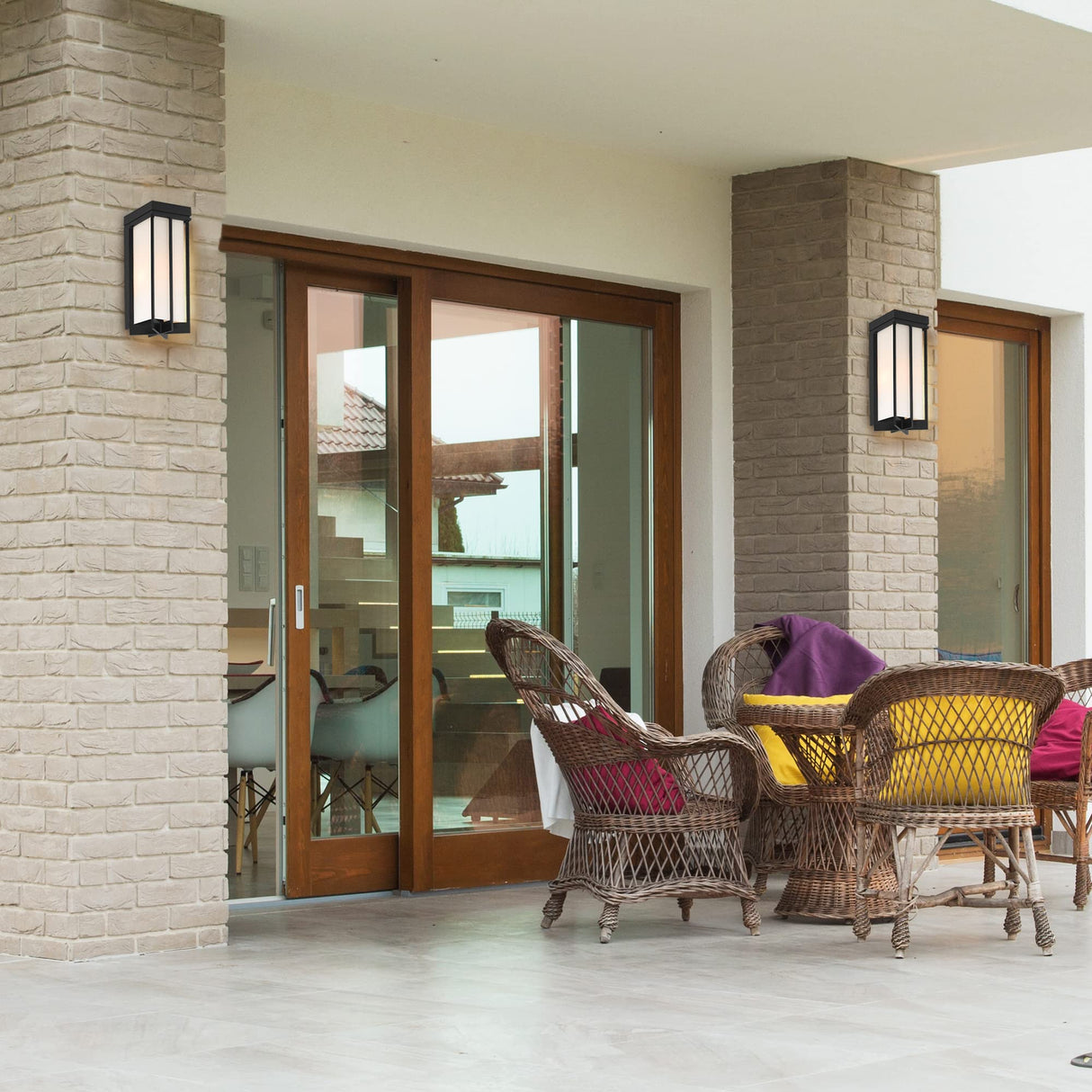 EADS 1-Light Integrated LED Outdoor Wall Lantern Sconce