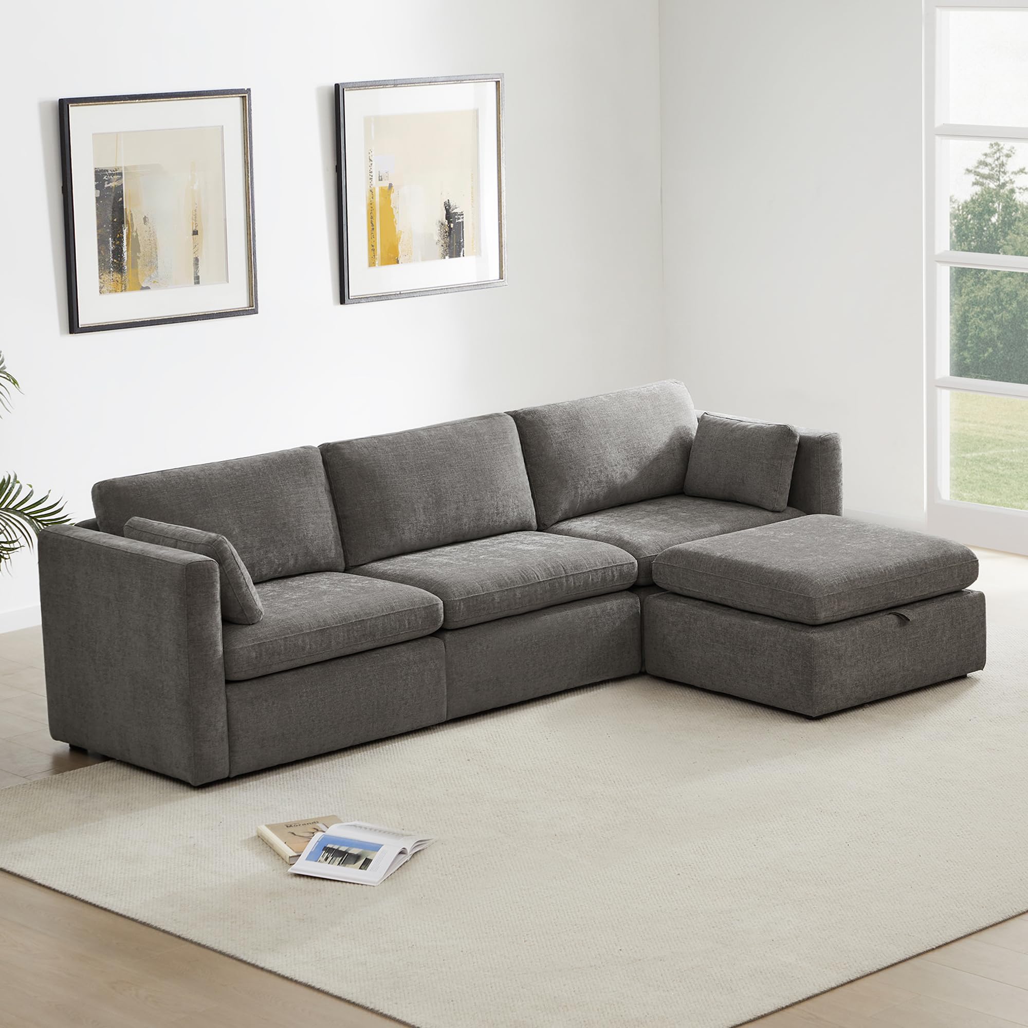 Oversized Modular Sectional Fabric Sofa set, FSC Certified Extra Large
