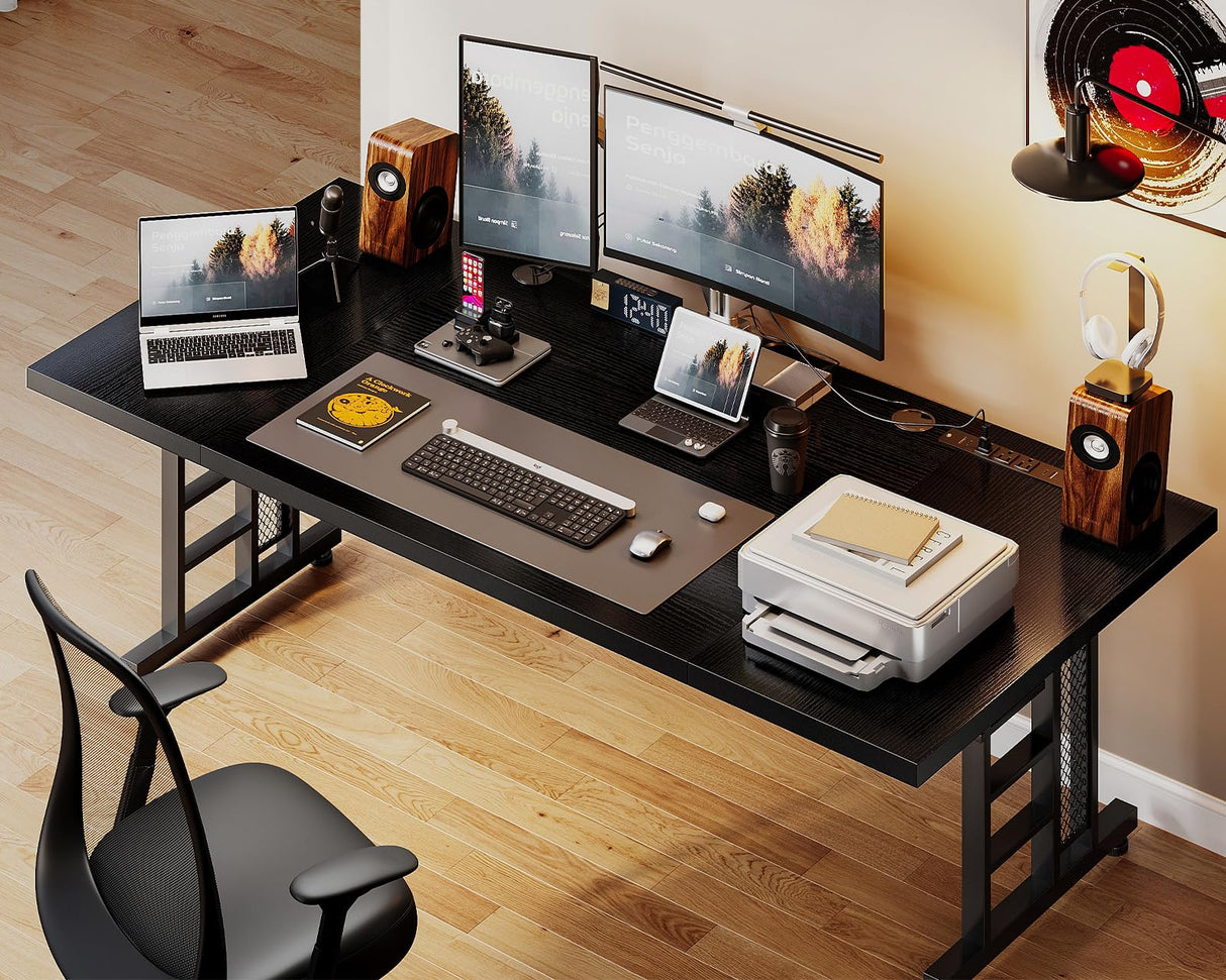 71 Inch Executive Desk with USB Ports, Computer Office Desk