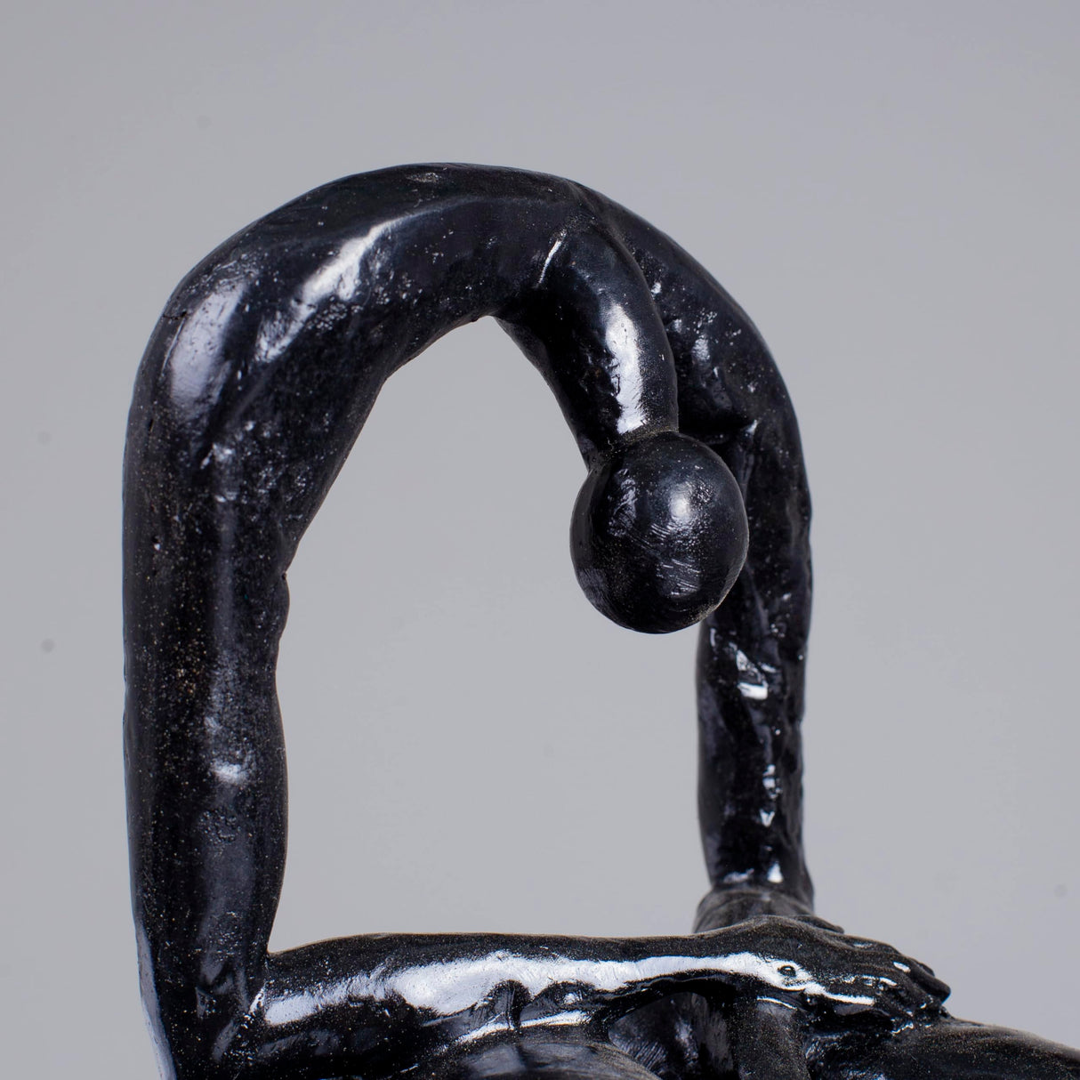 Bronze Melancholy Statue Sculpture, Modern Abstract Thinker Grief & Emptiness