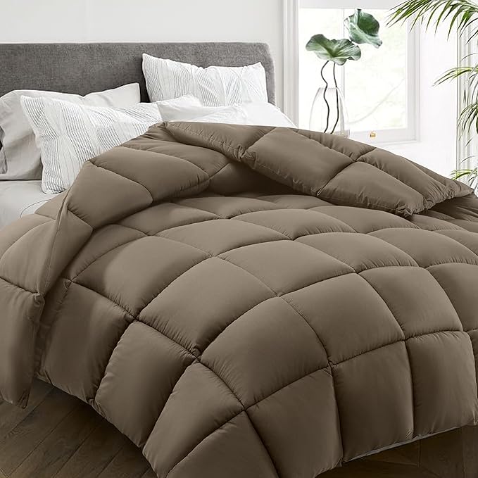 All Season Queen Size Bed Comforter - Cooling Goose Down Alternative Quilted Duvet