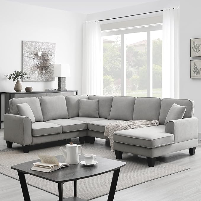 Couches for Living Room 2-Piece Modern Couch with Right Chaise Sectional