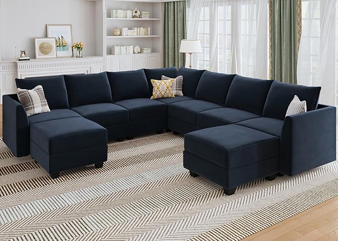 U Shaped Couch with Storage Oversized Modular Sectional Sofa Couch for Living Room