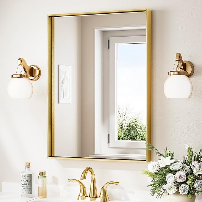 Oil Rubbed Bronze Rounded Rectangle Bathroom Mirror