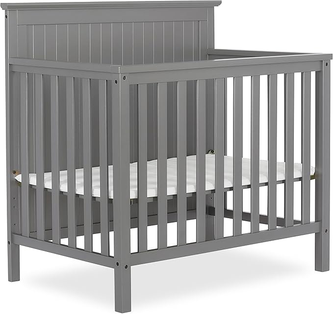 Ava 4-in-1 Convertible Mini Crib in Olive, Greenguard Gold Certified, Non-Toxic Finish