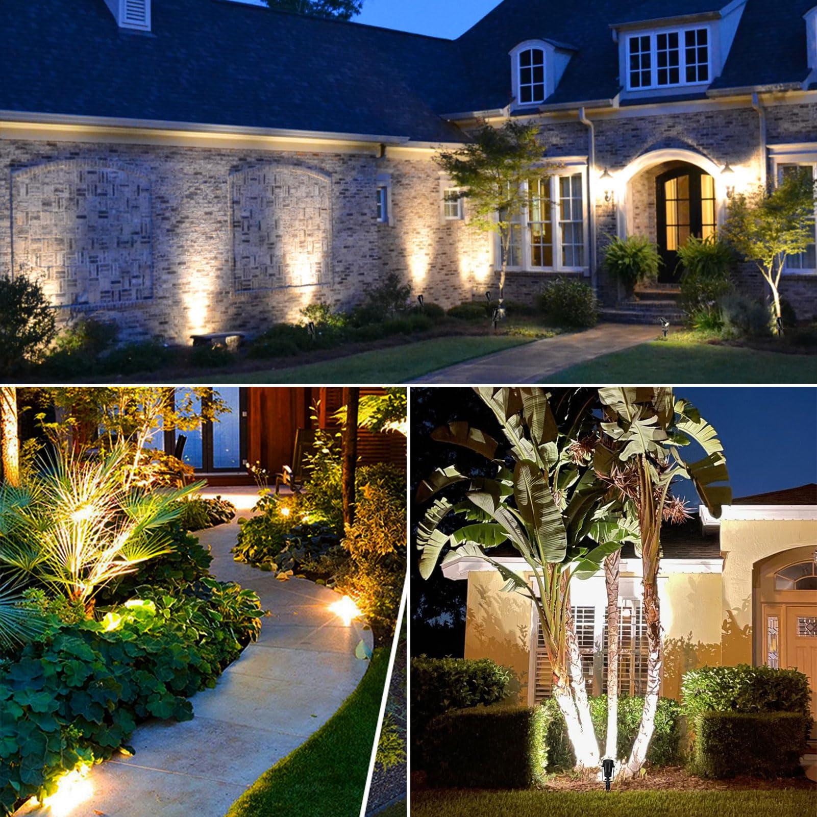 Outdoor Landscape Lighting, 4 Pack LED Outdoor Spot Lights with Transformers