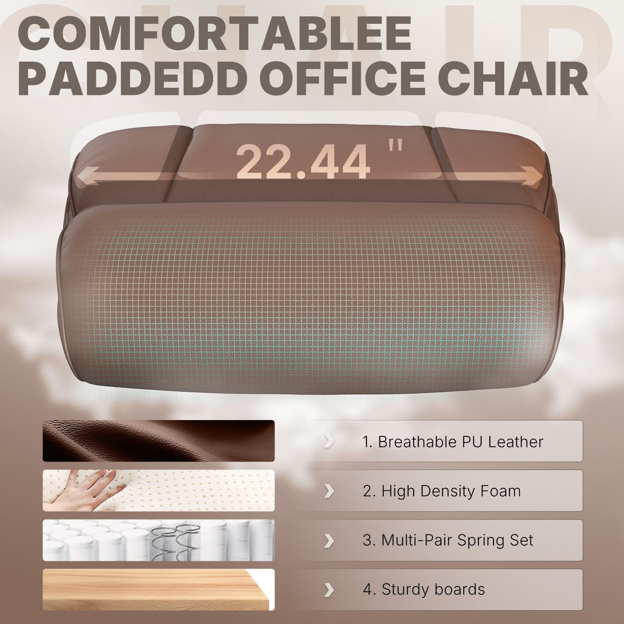 Ergonomic Big and Tall Office Chair - 750 lbs Capacity High Back Executive Chair