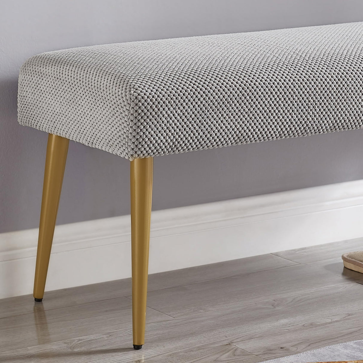 Upholstered Bench Ottoman Entryway Bench Stool