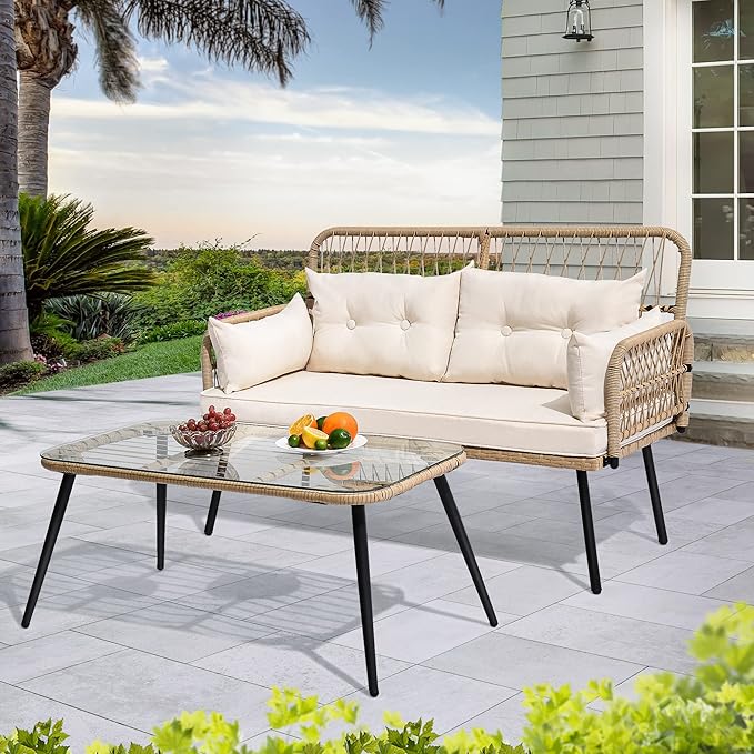 Patio Furniture Wicker Outdoor Bistro Set