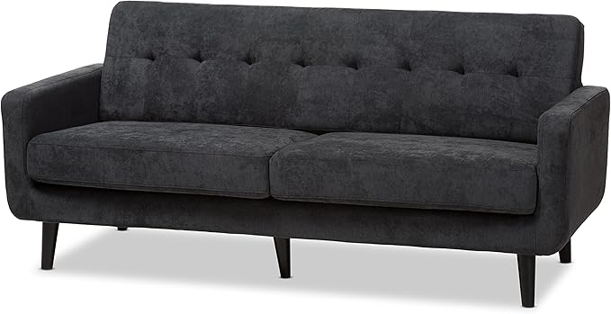 Carmena Upholstered Sofa, Dark Grey