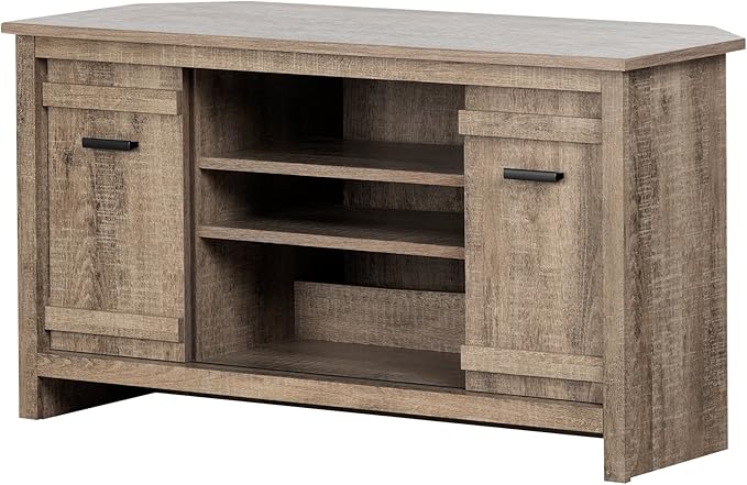 Exhibit Corner Stand, for TVs up to 42'', Weathered Oak