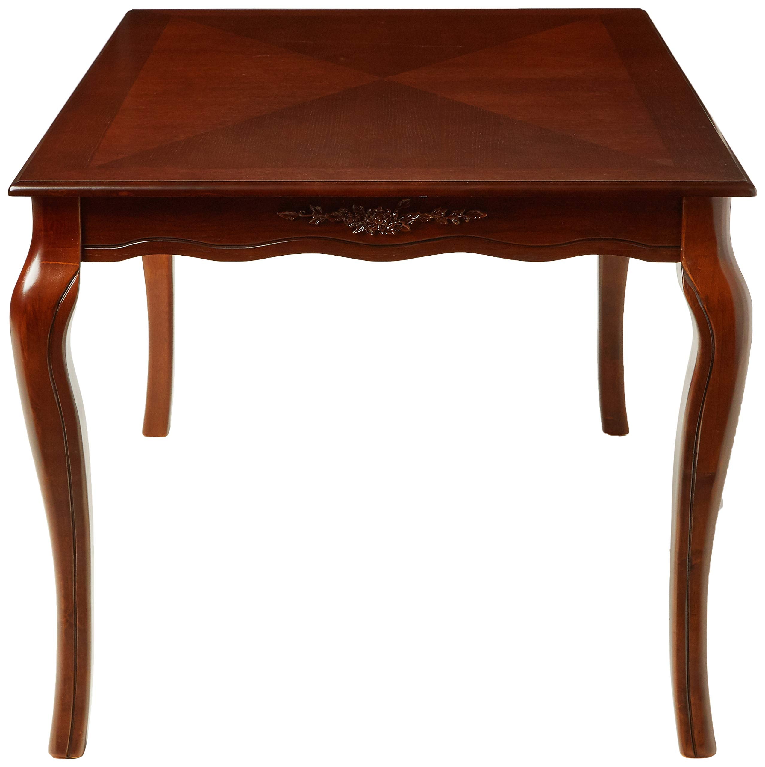 Kathryn Classic Style Dining Table, Dark Walnut Finish