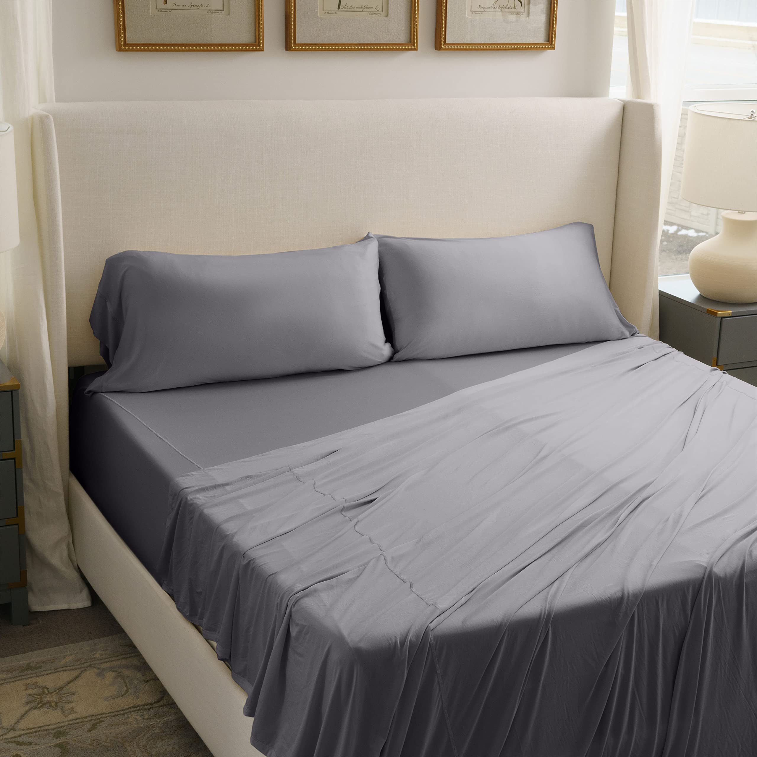 Active Comfort Sheet Set, Comfortable Cooling Sheets with 1 Flat Sheet, 1 Fitted Sheet,