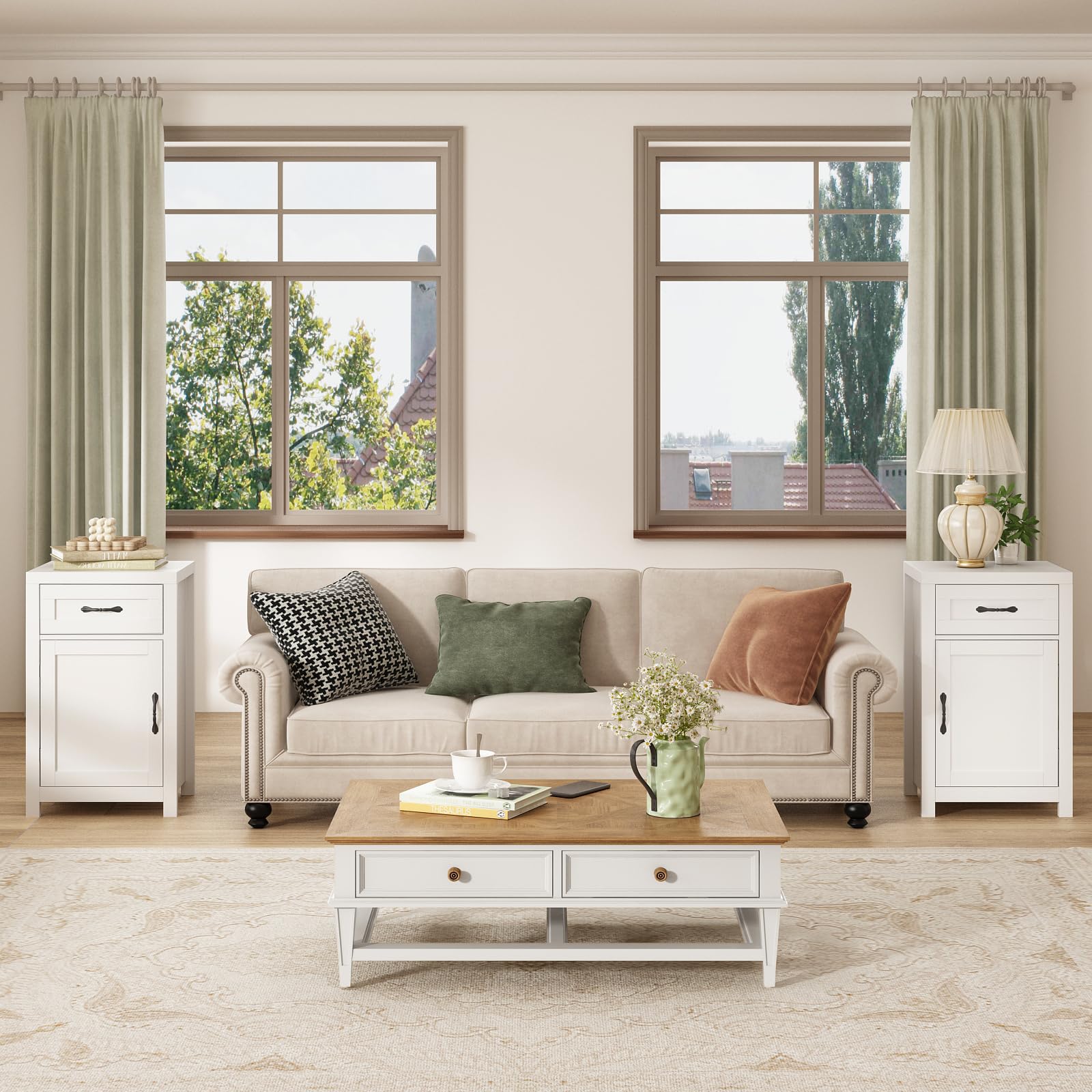 Night Stand Set of 2 Nightstands