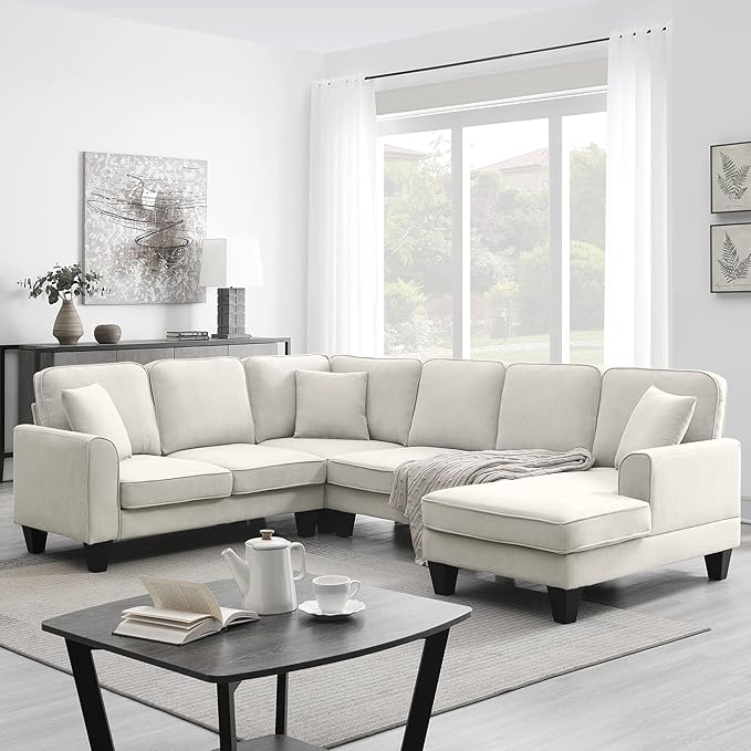 Couches for Living Room 2-Piece Modern Couch with Right Chaise Sectional