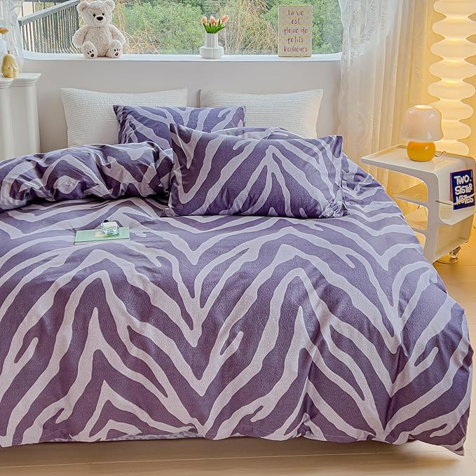 Plaid Duvet Cover Set Queen 100% Cotton Bedding Black and White Grid Checkered Print