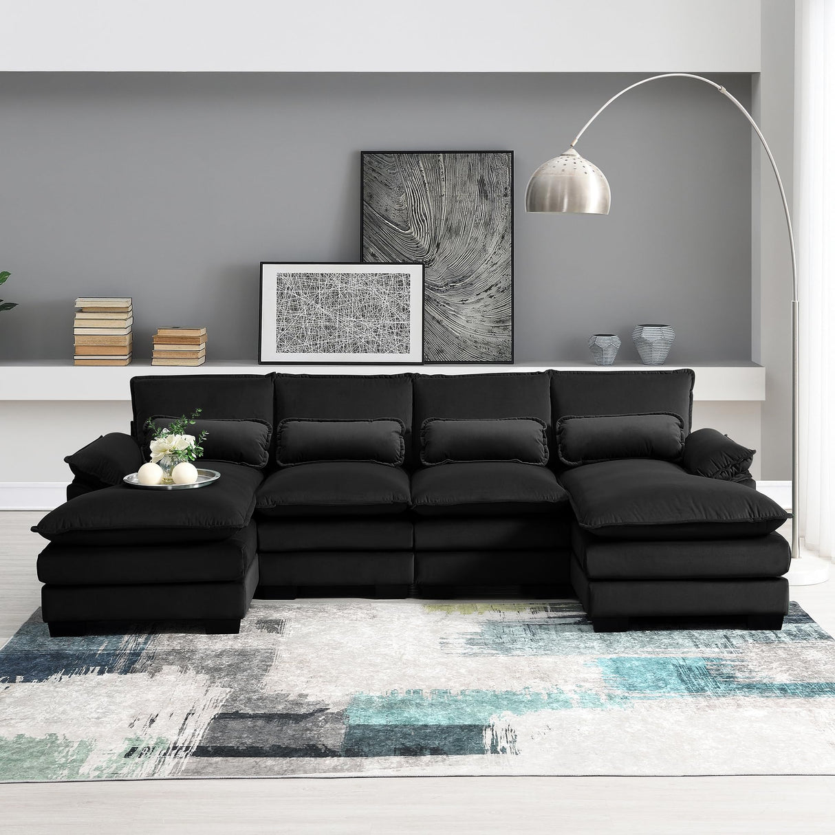 Shape Sectional Sofa Cloud Couch for Living Room