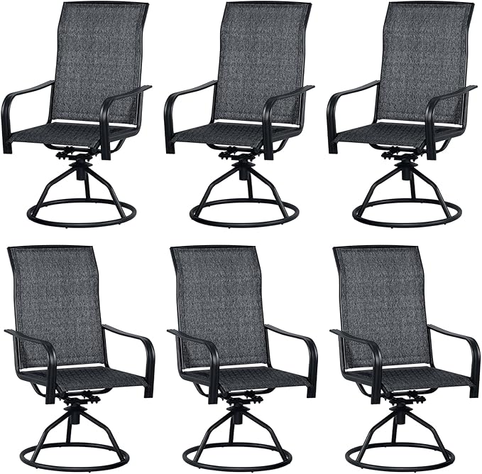 Patio Dining Chairs Set of 2, Outdoor Dining Chairs with All-Weather Textilene Mesh