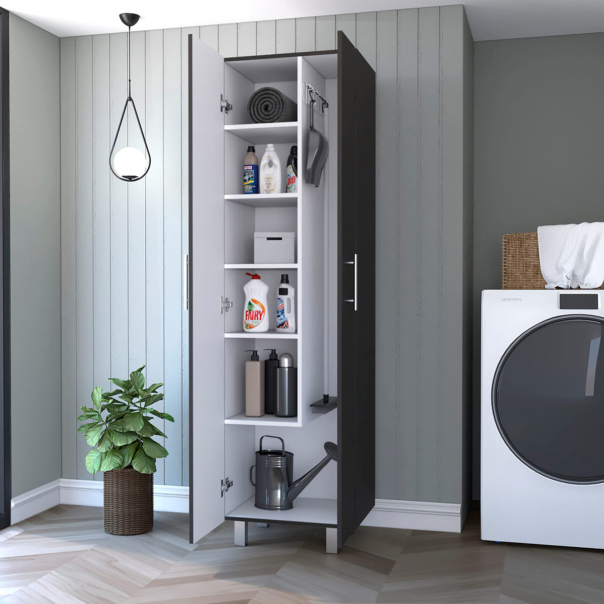 Office Cabinets, 15.16"x20.16"x71.34", Black