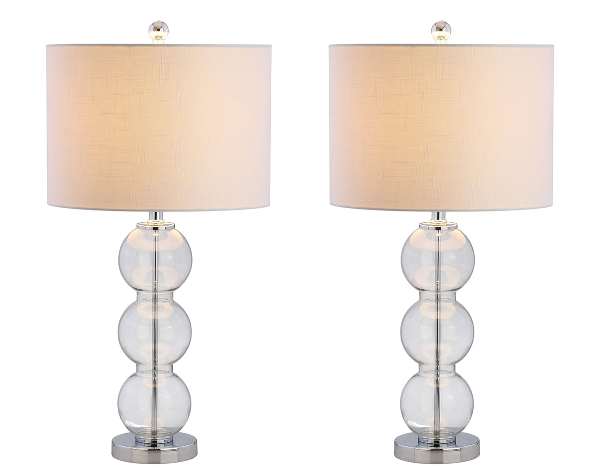Set of 2 Table Lamps Bella 27" Glass Triple-Sphere LED Table Lamp