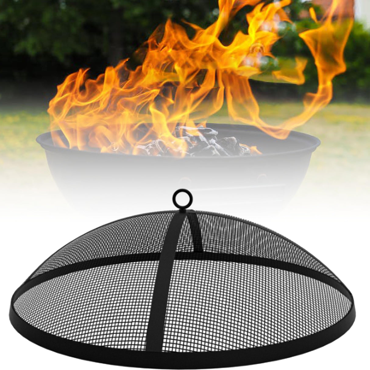firepit Screen Circle - fire Pit Screen 36 - Heavy Duty Spark Screen