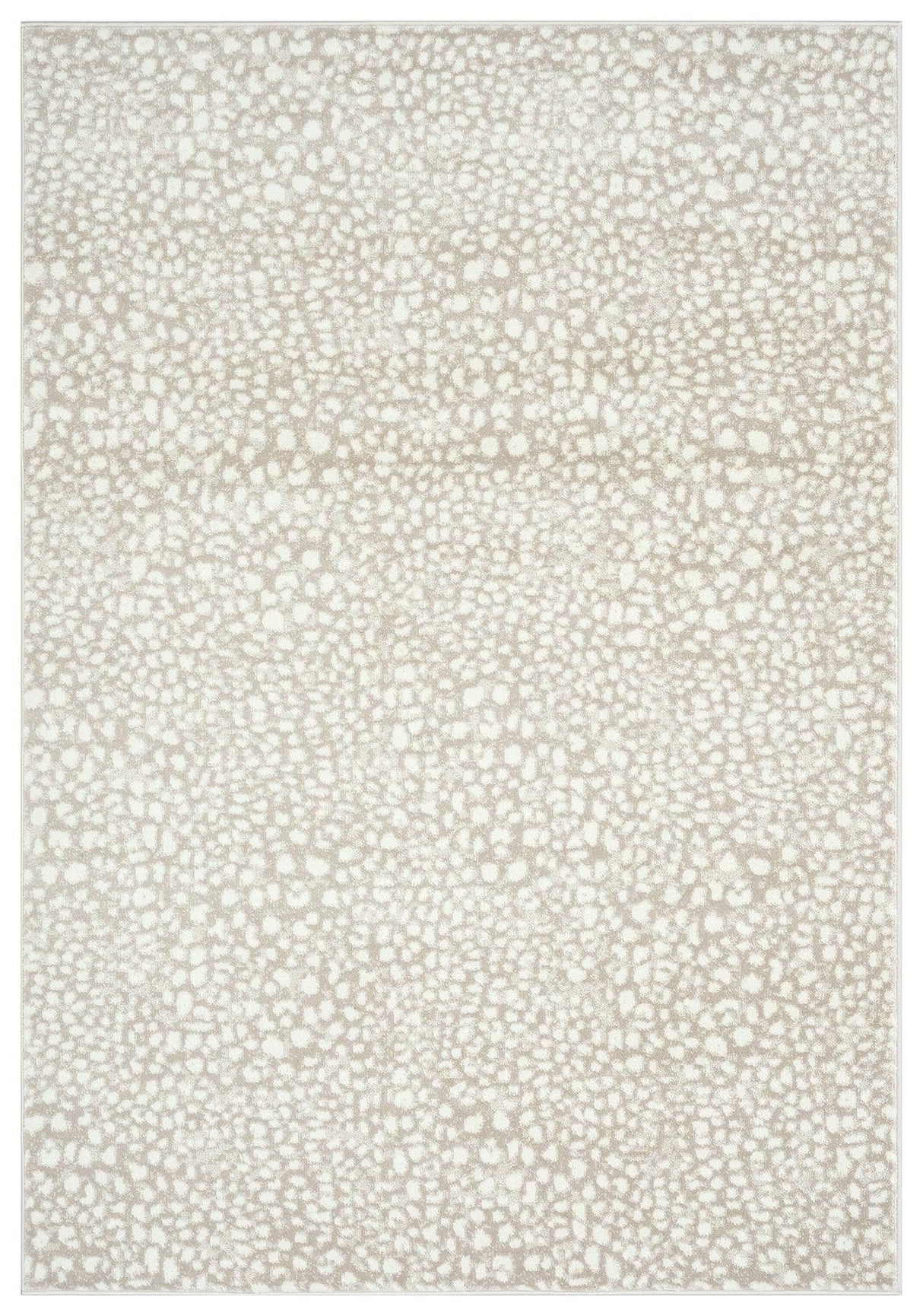 Beige Cheetah Print Area Rug 5'3" x 7'6" - Contemporary Abstract Design