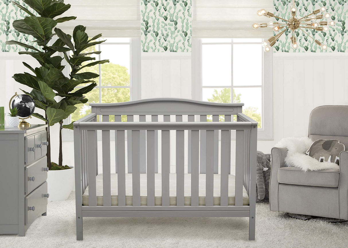 Independence 4-in-1 Convertible Baby Crib, Grey