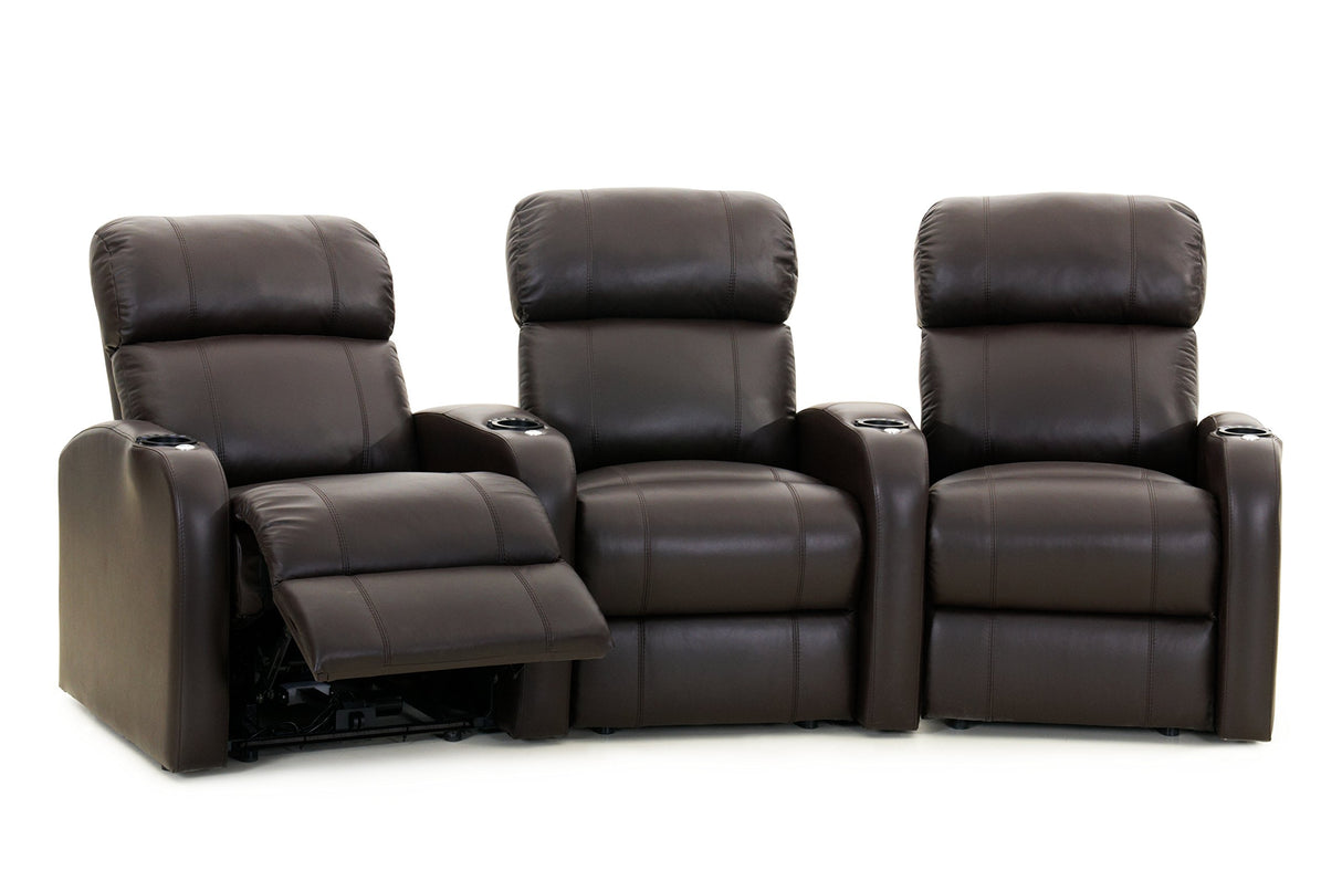 Diesel XS950 Theater Recliners Brown Premium Leather - Power Recline