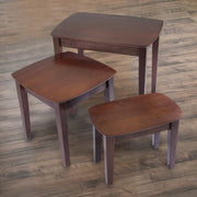 Nesting Tables, 21.9"H, 17.9"H, 14"H, Walnut