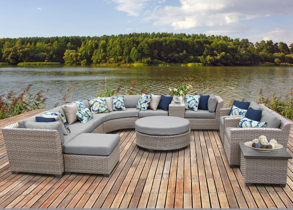 12 Piece Outdoor Wicker Patio Furniture Set