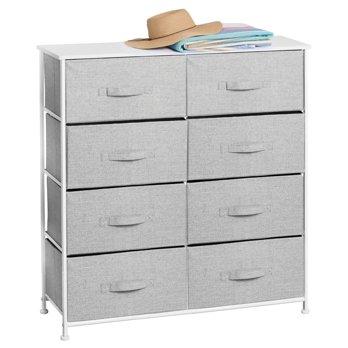 High Steel Frame/Wood Top Storage Dresser Furniture Unit