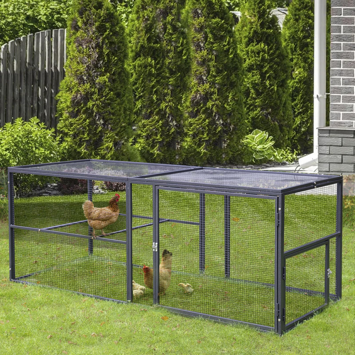 FlexiRun Chicken Coop Extension Perches & Predator-Proof Wire Mesh